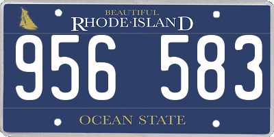 RI license plate 956583