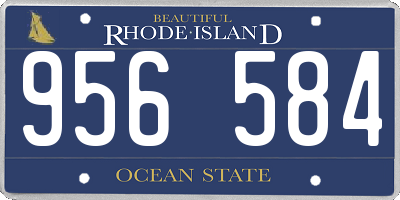 RI license plate 956584
