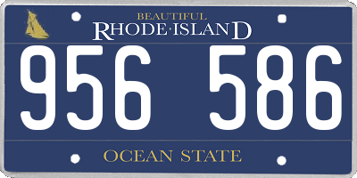 RI license plate 956586