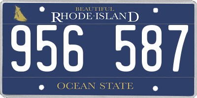 RI license plate 956587