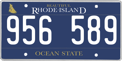 RI license plate 956589