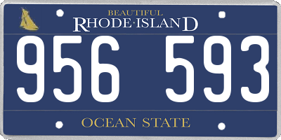 RI license plate 956593