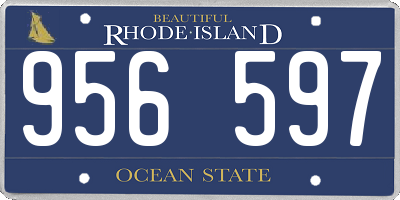 RI license plate 956597