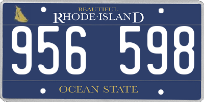 RI license plate 956598