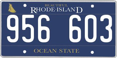 RI license plate 956603