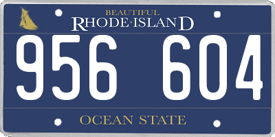 RI license plate 956604