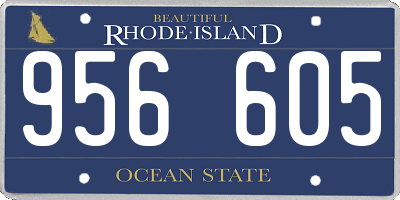 RI license plate 956605