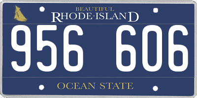RI license plate 956606