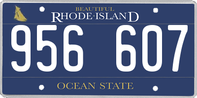 RI license plate 956607