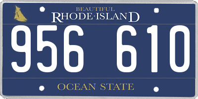 RI license plate 956610