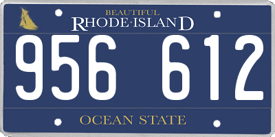 RI license plate 956612