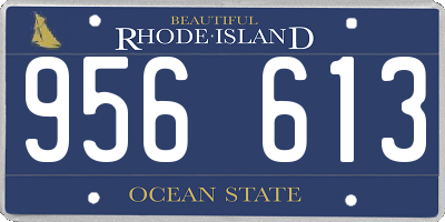 RI license plate 956613
