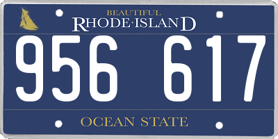 RI license plate 956617