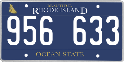 RI license plate 956633