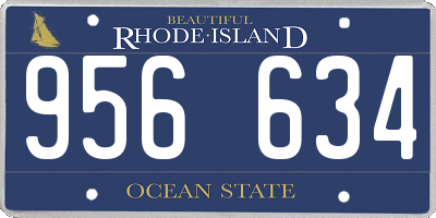 RI license plate 956634