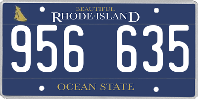 RI license plate 956635