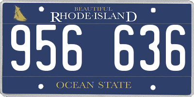 RI license plate 956636
