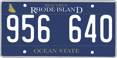 RI license plate 956640