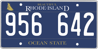 RI license plate 956642