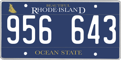 RI license plate 956643