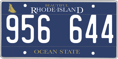 RI license plate 956644