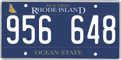 RI license plate 956648