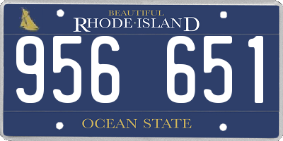 RI license plate 956651