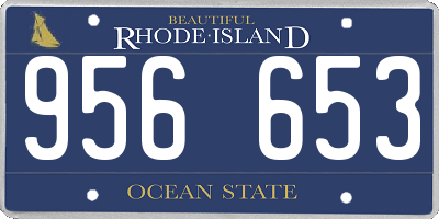RI license plate 956653