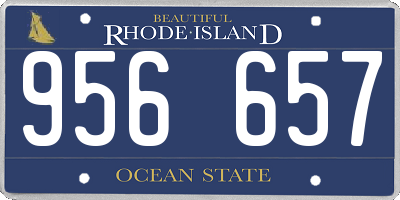 RI license plate 956657