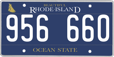 RI license plate 956660