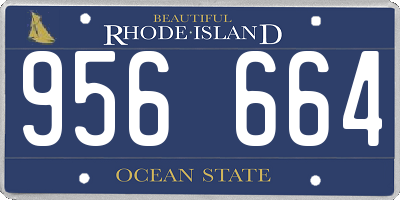 RI license plate 956664