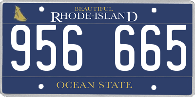 RI license plate 956665