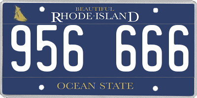 RI license plate 956666