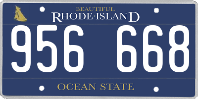 RI license plate 956668