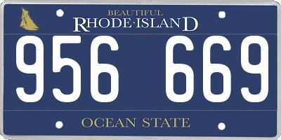 RI license plate 956669