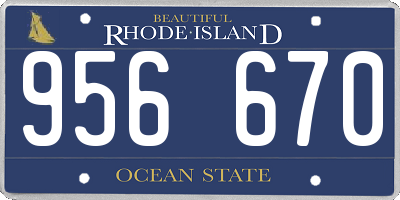 RI license plate 956670