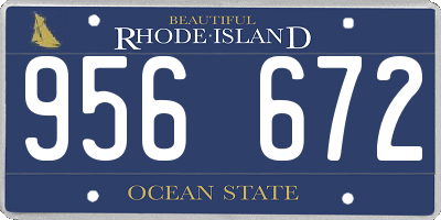 RI license plate 956672