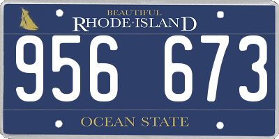 RI license plate 956673
