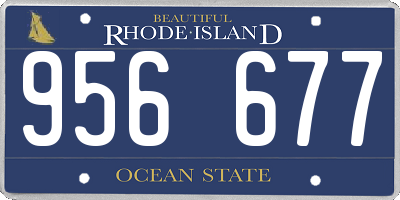 RI license plate 956677