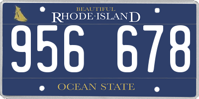 RI license plate 956678