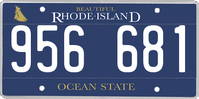 RI license plate 956681