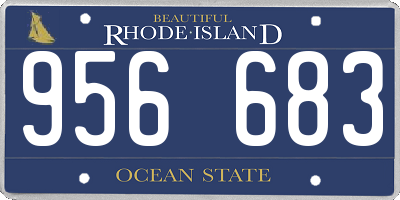 RI license plate 956683