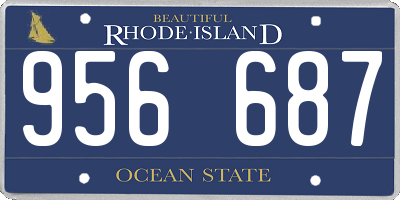 RI license plate 956687