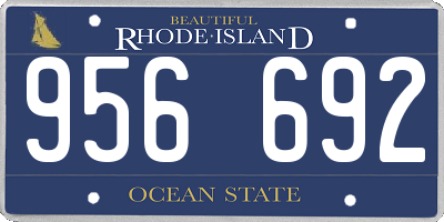 RI license plate 956692