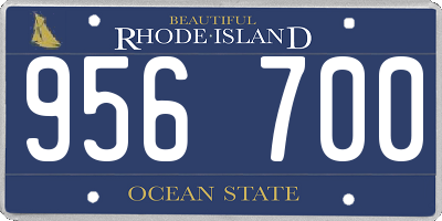 RI license plate 956700