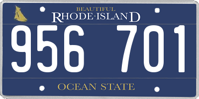 RI license plate 956701