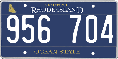 RI license plate 956704