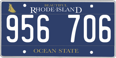 RI license plate 956706
