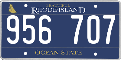 RI license plate 956707