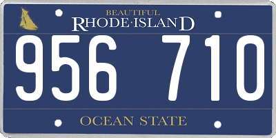 RI license plate 956710